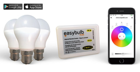 3 Easybulb RGBW 6W WiFi LED lamp and 1 Wifi Box   2 Years Warranty