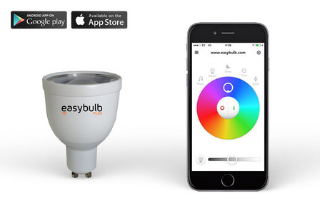 Easybulb GU10 RGBW Spotlight WiFi LED lamp  iPhone iOs Android Controlled Light