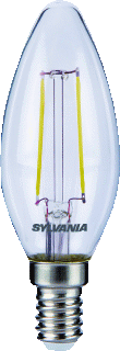 Sylvania Toledo RETRO Candle filament-LED lamp E14 kaars 3Watt 2700K niet dimbaar 