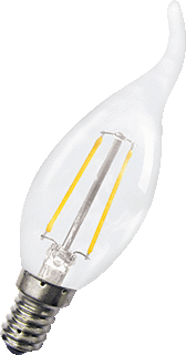 BAILEY LED Filament Lamp kaars bended tip (gebogen uiteinde) C35 E14 (kleine...