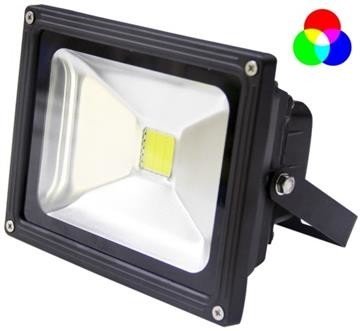 Tronix LEDFloodlight  20W  RGB LED incl afstandsbediening