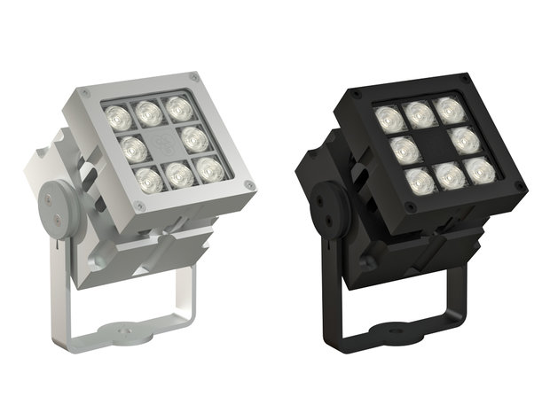 CLS REVO Modular Zwart of Blank Geadoniseerd Aluminium Buiten LED Spot