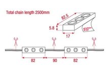 Artecta Mendoza Chain WW-3000K 3 LED module strip/string  8,5M 12V 30W