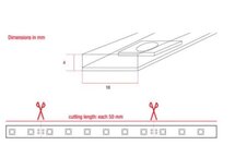 Artecta Havana Diamond WW-3000K 120 leds per meter 600x 0,08W 24V 5M flexibele LED strip