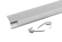 Tronix Flextape Channel  Aluminium LED Trap profiel  2 meter  frosted cover  stair 