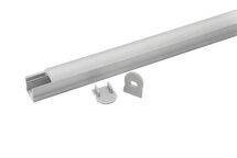 Tronix Flextape Channel Aluminium profiel 2 meter small round frosted cover ledstrip profiel