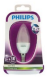 Philips kaars LED LAMP mat 4W (30W) E14 (kleine fitting) 