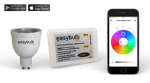 1 Easybulb GU10 RGBW WiFi LED spot Spotlight Bundle With Wifi Box Controller