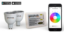 2 Easybulb GU10 RGBW WiFi LED spot Spotlight Bundle With Wifi Box Controller