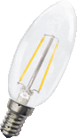 BAILEY LED Filament Lamp kaars E14 (kleine fitting) 1.8W 2700K 360° niet dimbaar LED kaars lamp 