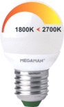 Megaman kogel LED-lamp Dim to warm (2700-1800K) 4Watt (25W) E27 (grote fitting) dimbaar 