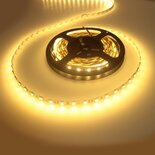 Outdoor LED strip flexibel enkele kleur 5 Meter warm wit 3000K 12V 14.4W per meter IP65 witte printplaat pcb