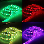 LED strip flexibel multi colour 5 Meter RGB 12V 7,2W per meter IP20 witte printplaat