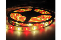 Outdoor LED strip flexibel multi colour warm wit RGBW 14,4 watt per meter IP44 witte printplaat pcb