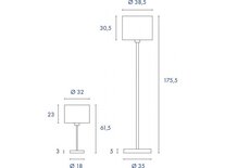 SLV by lagotronics ADEGAN MANILA SL edelstaal/antraciet 1xE27 (231395)