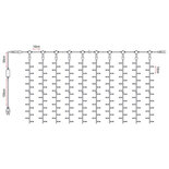 Showtec LED Rubber Curtain Light WW 1200 LED'S/60 LED'S/string 6 m LED kerstverlichting