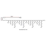 Showtec LED Rubber Icicle Light WW 144 LED'S, 300X90cm koppelbaar LED ijspegel kerstverlichting